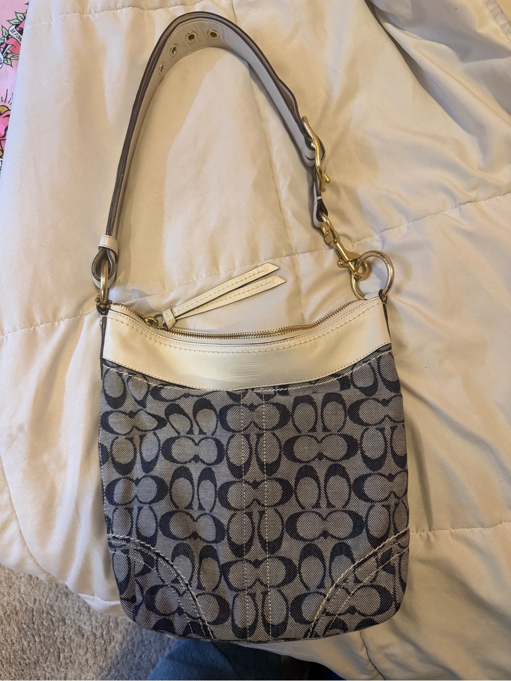 Vintage coach denim bag